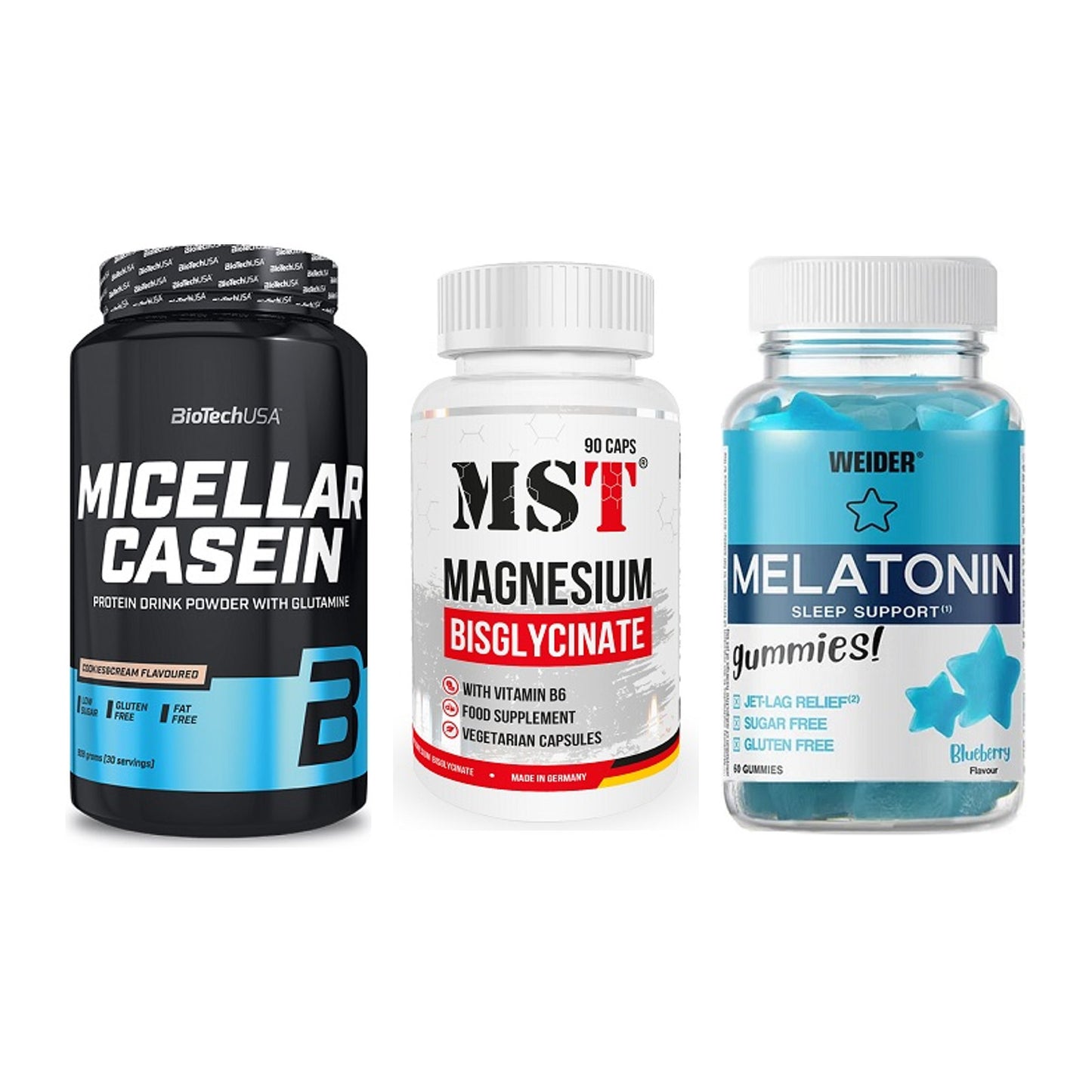 Schlaf & Erholung: BioTech Micella + MST Magnesium + Weider Melatoni – alle enthaltenen Artikel