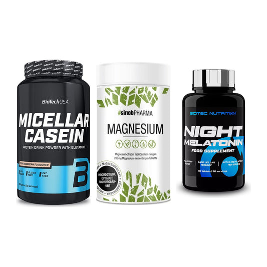 Schlaf & Erholung: BioTech Micella + Sinob Magnesium + Scitec Night – alle enthaltenen Artikel