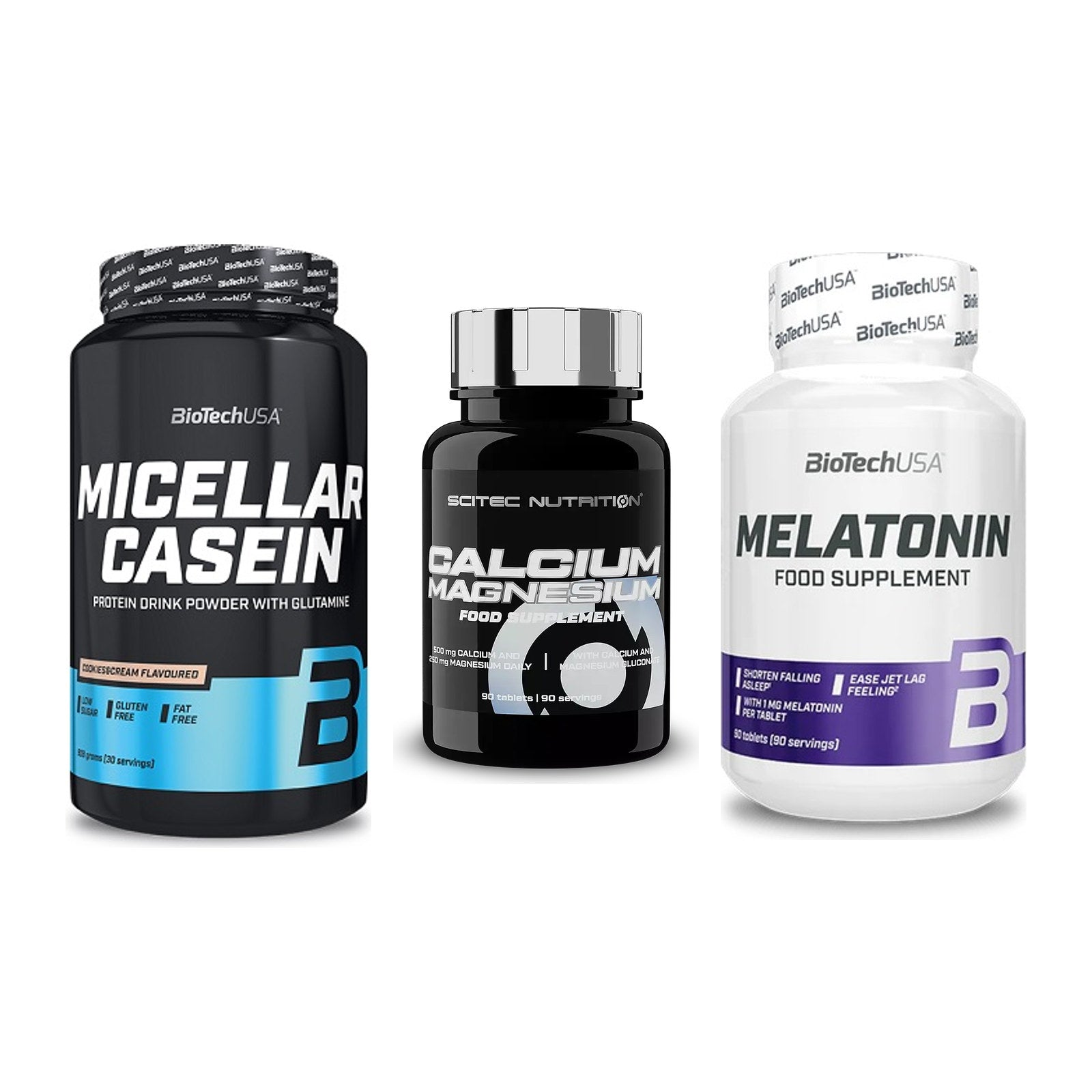 Schlaf & Erholung: BioTech Micella + Scitec Calcium + BioTech Melaton – alle enthaltenen Artikel