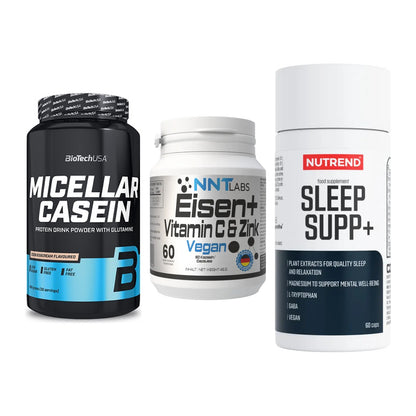 Schlaf & Erholung: BioTech Micella + NNT Eisen + Nutrend Sleep – alle enthaltenen Artikel