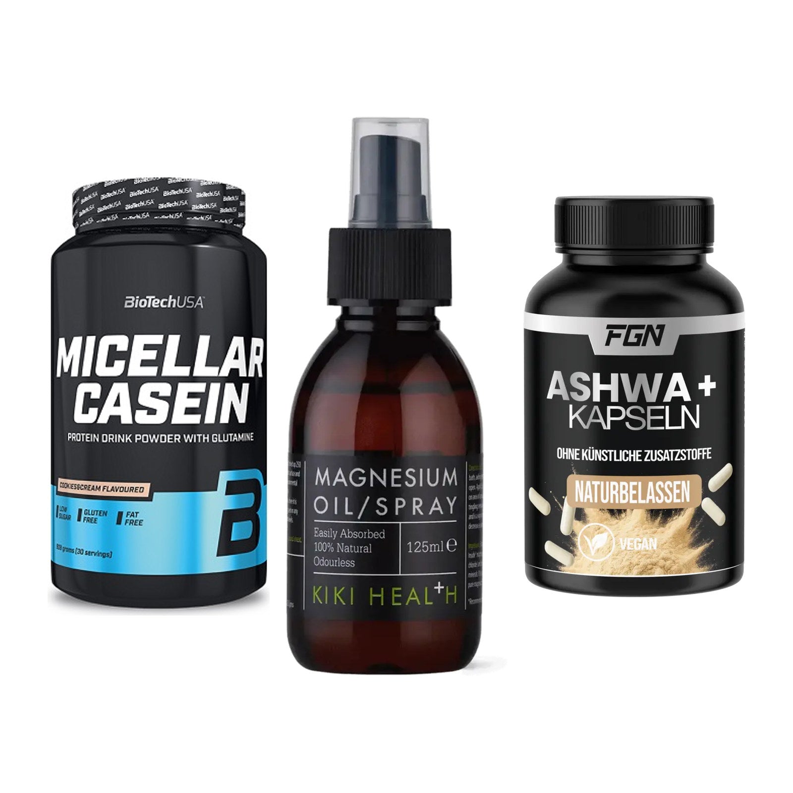 Schlaf & Erholung: BioTech Micella + KIKI Health + FGN Ashwagandha – alle enthaltenen Artikel