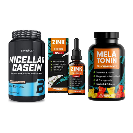 Schlaf & Erholung: BioTech Micella + ProFuel Zink + ProFuel Melaton – alle enthaltenen Artikel