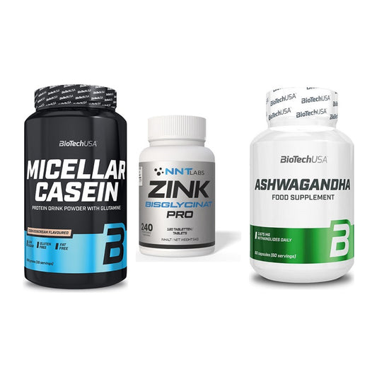 Schlaf & Erholung: BioTech Micella + NNT Zink 50mg + BioTech Ashwaga – alle enthaltenen Artikel