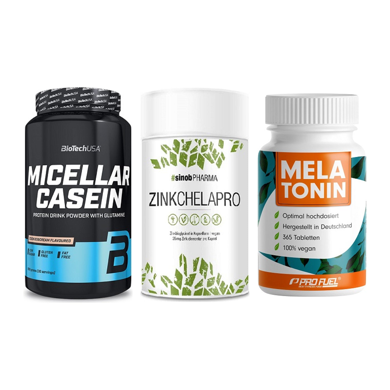 Schlaf & Erholung: BioTech Micella + Sinob Zink + ProFuel Melaton – alle enthaltenen Artikel