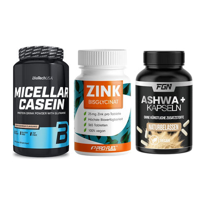 Schlaf & Erholung: BioTech Micella + ProFuel Zink + FGN Ashwagandha – alle enthaltenen Artikel