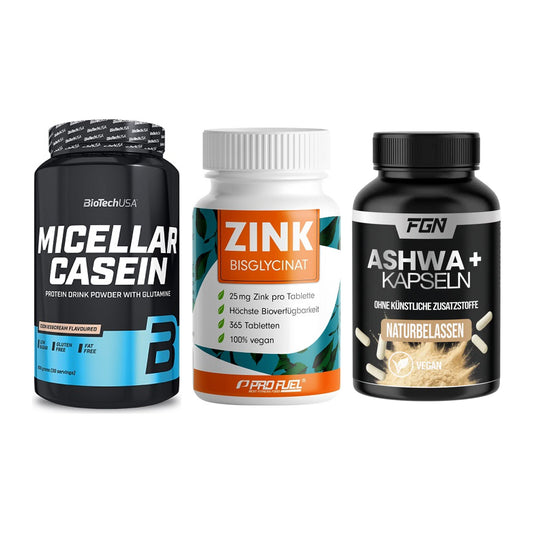 Schlaf & Erholung: BioTech Micella + ProFuel Zink + FGN Ashwagandha – alle enthaltenen Artikel