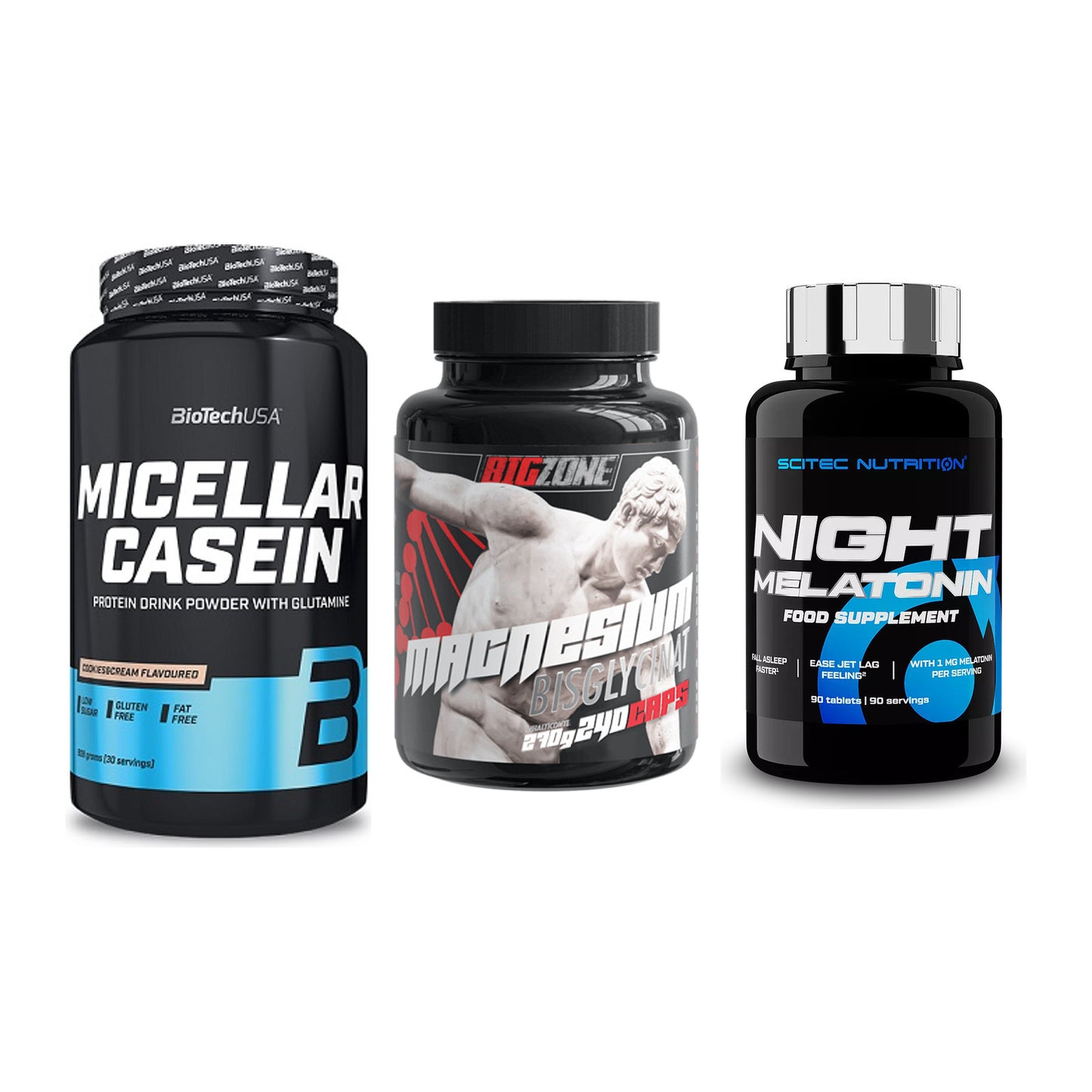 Schlaf & Erholung: BioTech Micella + Big Zone + Scitec Night – alle enthaltenen Artikel