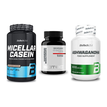 Schlaf & Erholung: BioTech Micella + Scitec Magnesiu + BioTech Ashwaga – alle enthaltenen Artikel