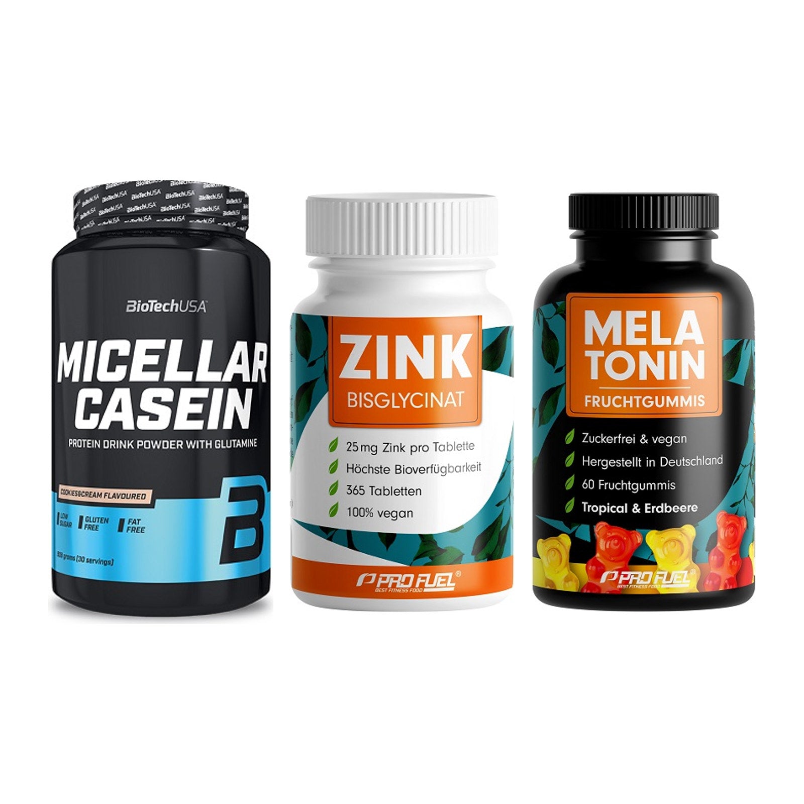 Schlaf & Erholung: BioTech Micella + ProFuel Zink + ProFuel Melaton – alle enthaltenen Artikel