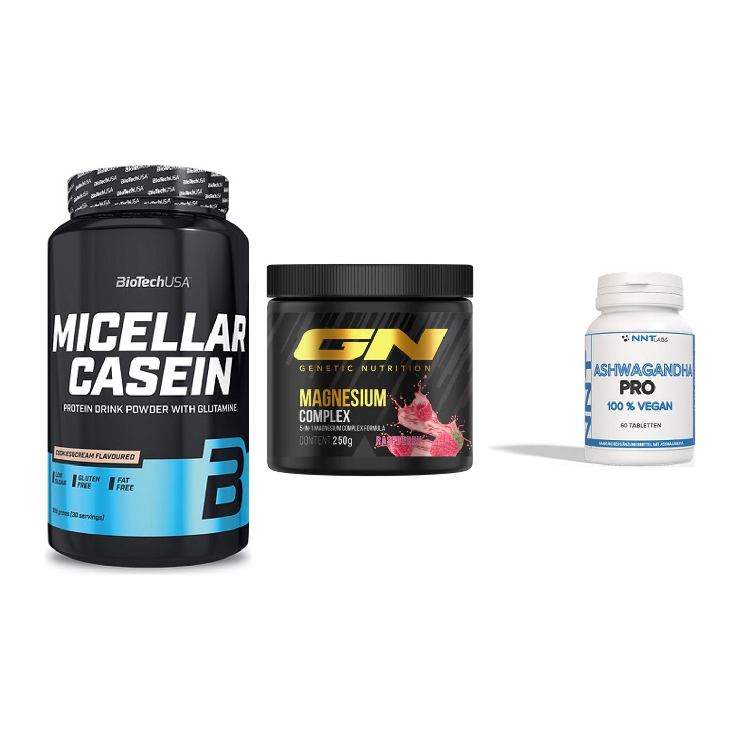 Schlaf & Erholung: BioTech Micella + GN Magnesium + NNT Ashwagandha – alle enthaltenen Artikel