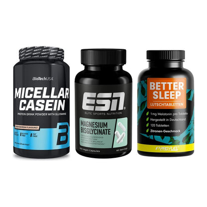 Schlaf & Erholung: BioTech Micella + ESN Magnesium + ProFuel Melaton – alle enthaltenen Artikel