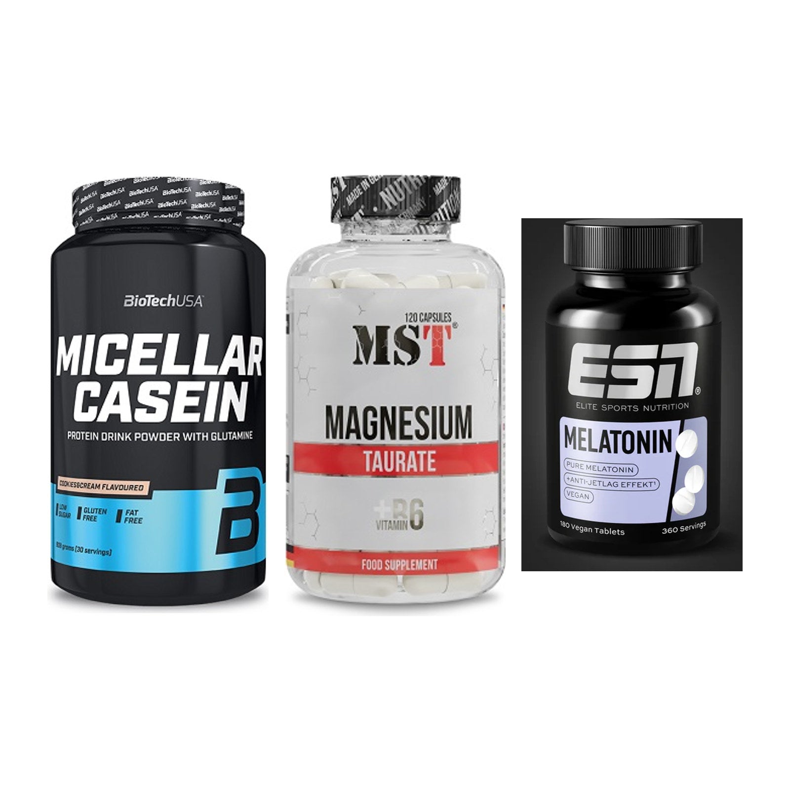 Schlaf & Erholung: BioTech Micella + MST Magnesium + ESN Melatonin – alle enthaltenen Artikel