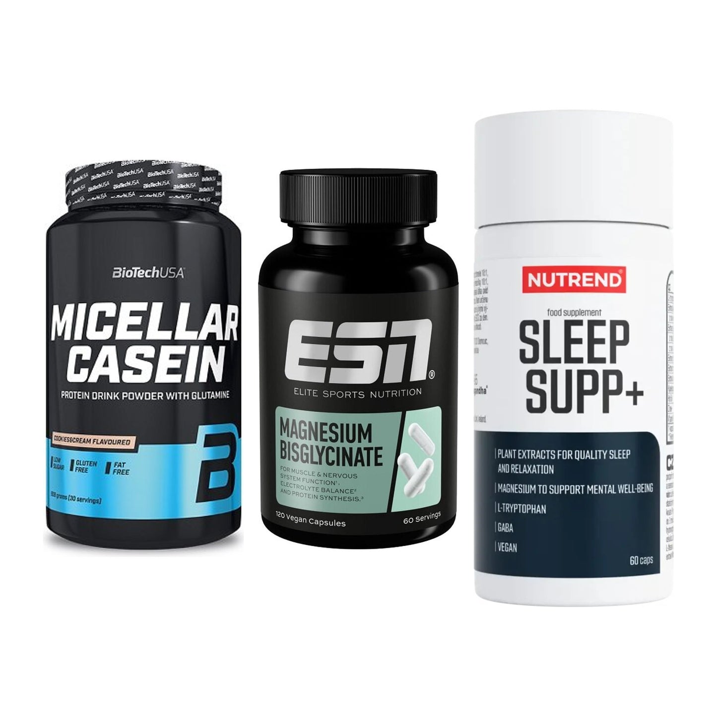 Schlaf & Erholung: BioTech Micella + ESN Magnesium + Nutrend Sleep – alle enthaltenen Artikel