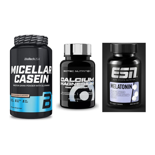 Schlaf & Erholung: BioTech Micella + Scitec Calcium + ESN Melatonin – alle enthaltenen Artikel
