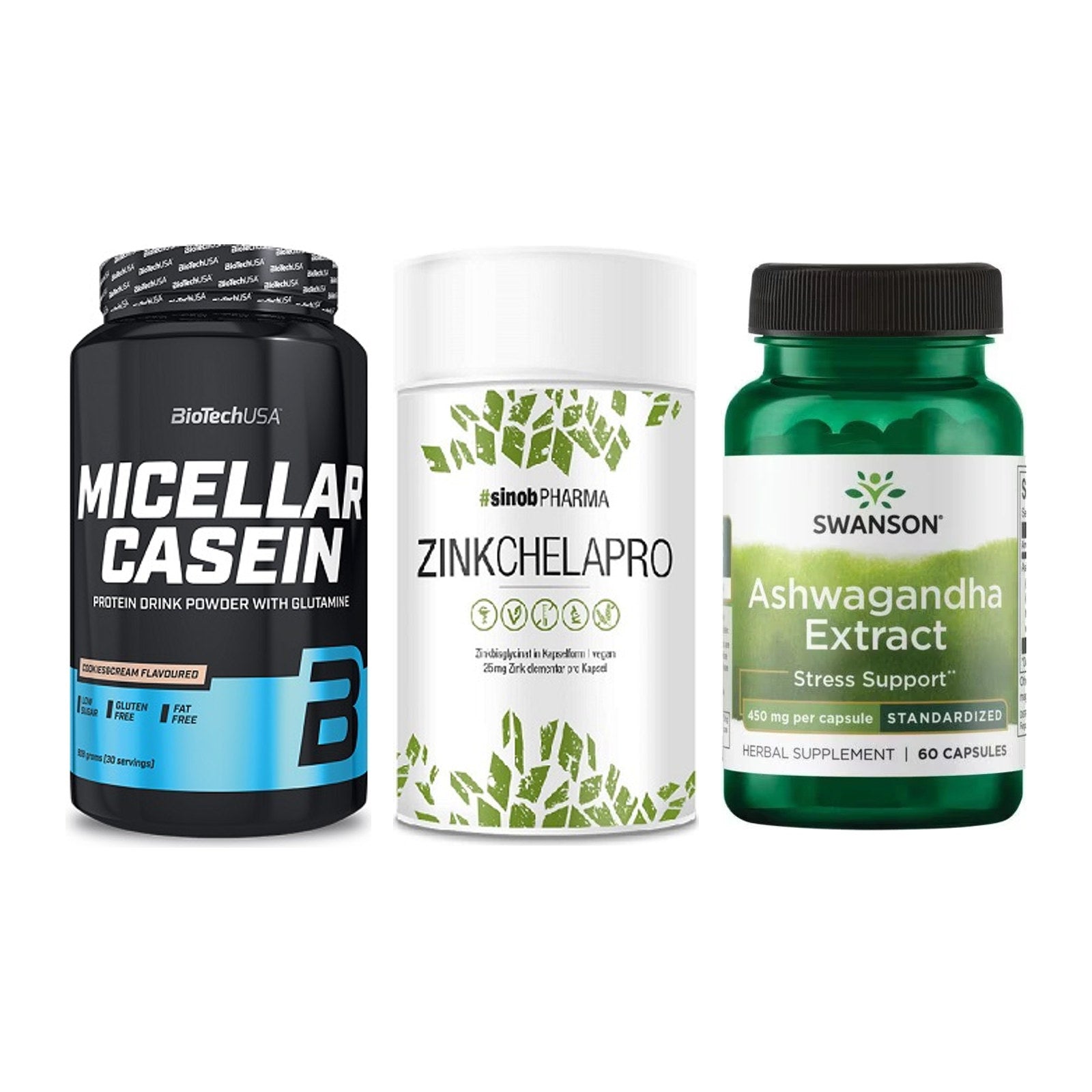 Schlaf & Erholung: BioTech Micella + Sinob Zink + Swanson Ashwaga – alle enthaltenen Artikel