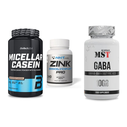 Schlaf & Erholung: BioTech Micella + NNT Zink 50mg + MST GABA 1000mg – alle enthaltenen Artikel