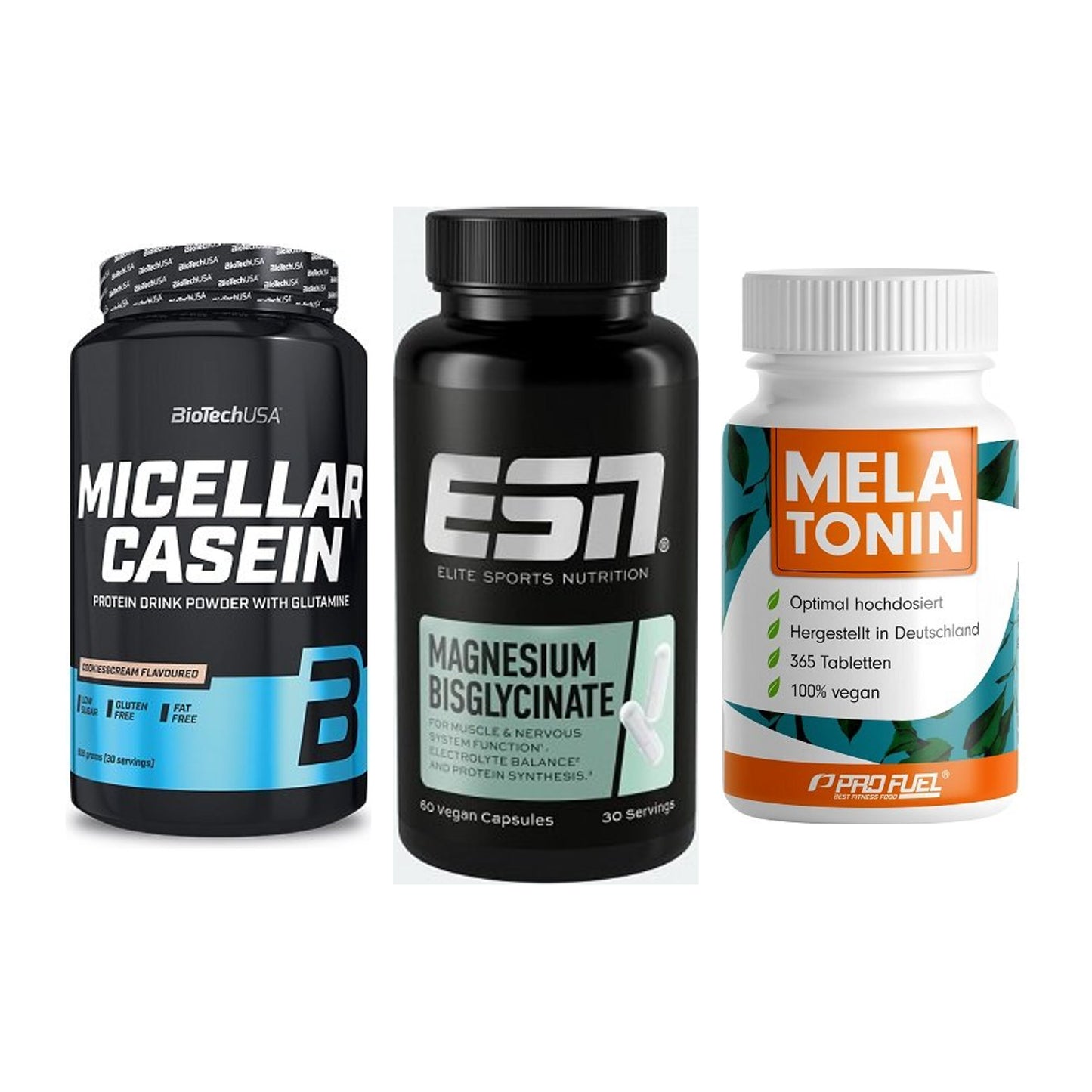 Schlaf & Erholung: BioTech Micella + ESN Magnesium + ProFuel Melaton – alle enthaltenen Artikel