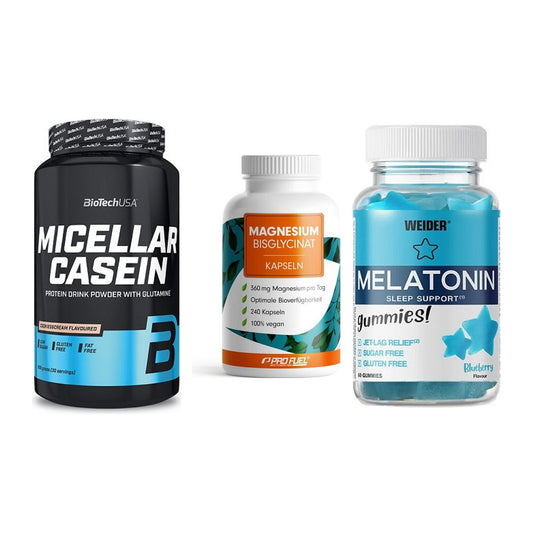 Schlaf & Erholung: BioTech Micella + ProFuel Magnesi + Weider Melatoni – alle enthaltenen Artikel