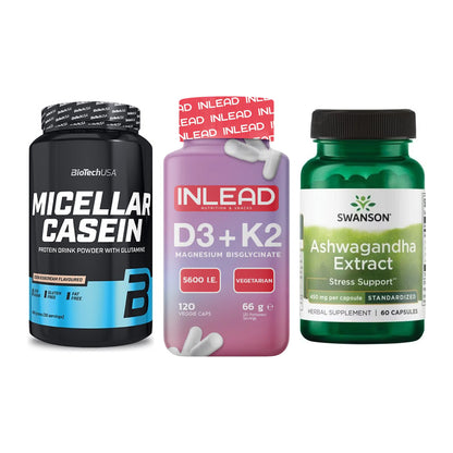 Schlaf & Erholung: BioTech Micella + INLEAD Vitamin + Swanson Ashwaga – alle enthaltenen Artikel