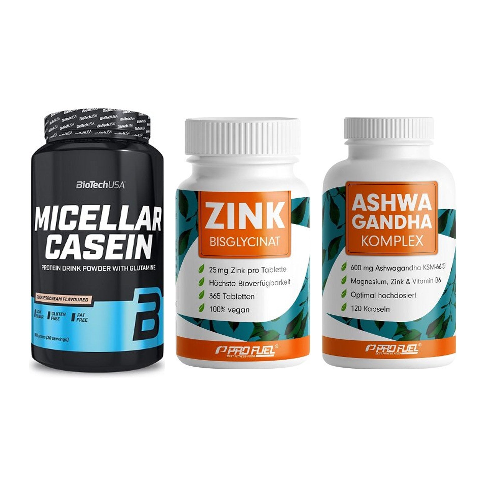 Schlaf & Erholung: BioTech Micella + ProFuel Zink + ProFuel Ashwaga – alle enthaltenen Artikel