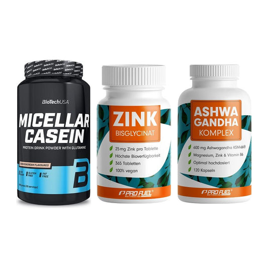 Schlaf & Erholung: BioTech Micella + ProFuel Zink + ProFuel Ashwaga – alle enthaltenen Artikel