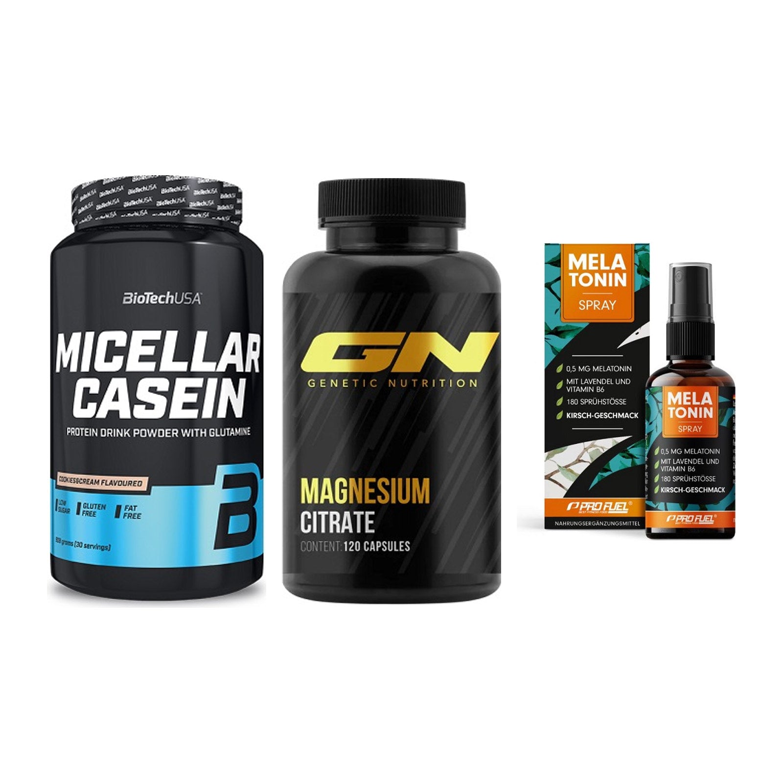 Schlaf & Erholung: BioTech Micella + GN Magnesium + ProFuel Melaton – alle enthaltenen Artikel