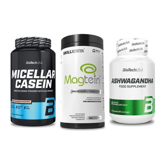 Schlaf & Erholung: BioTech Micella + Skill Nutrition + BioTech Ashwaga – alle enthaltenen Artikel