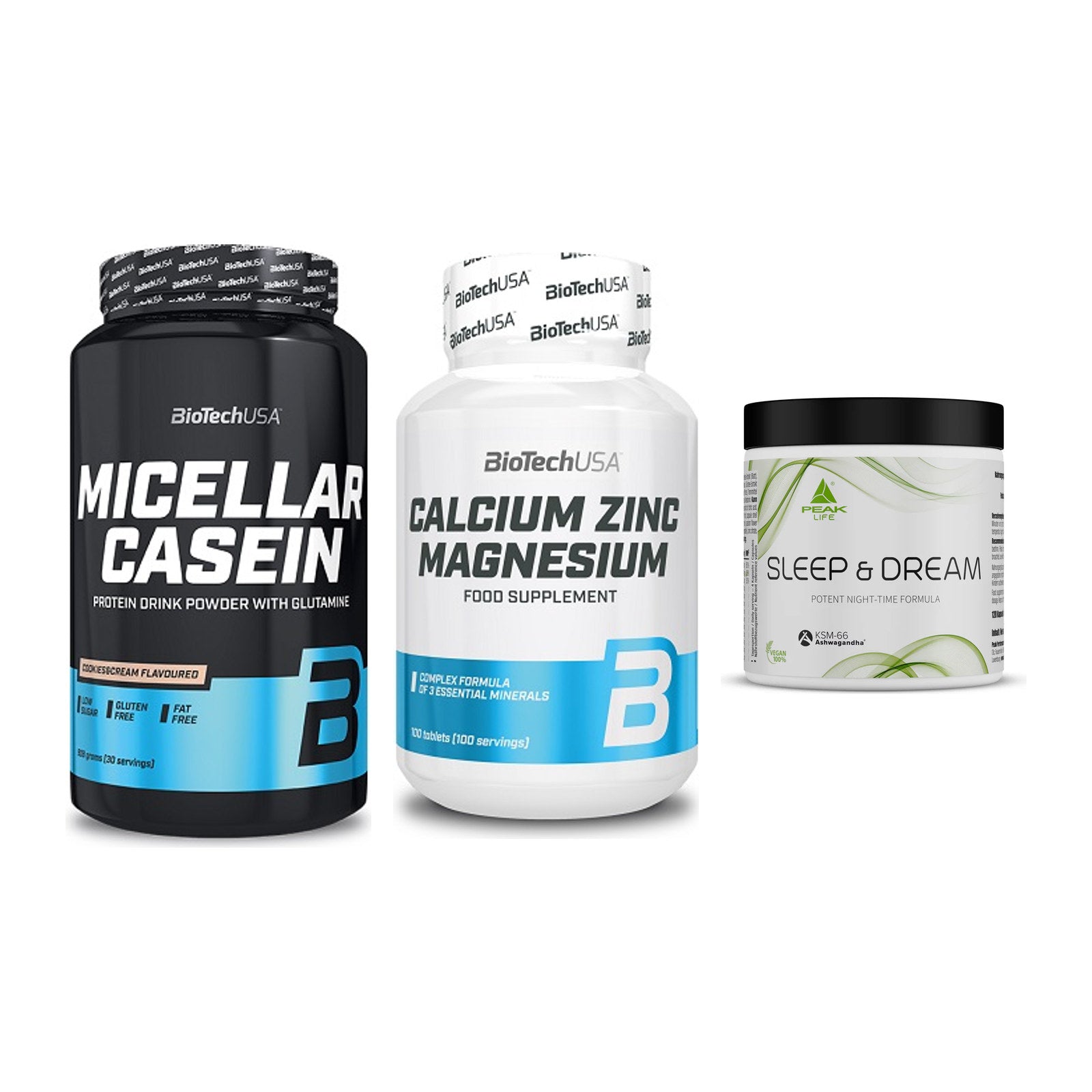 Schlaf & Erholung: BioTech Micella + BioTech Calcium + Peak Sleep – alle enthaltenen Artikel