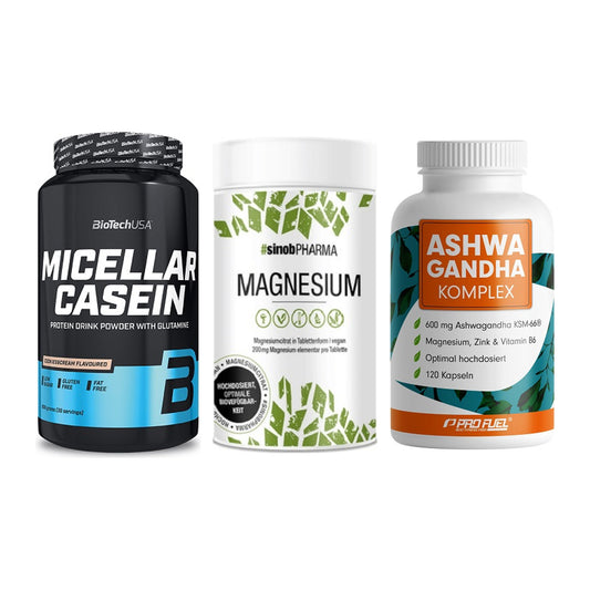 Schlaf & Erholung: BioTech Micella + Sinob Magnesium + ProFuel Ashwaga – alle enthaltenen Artikel