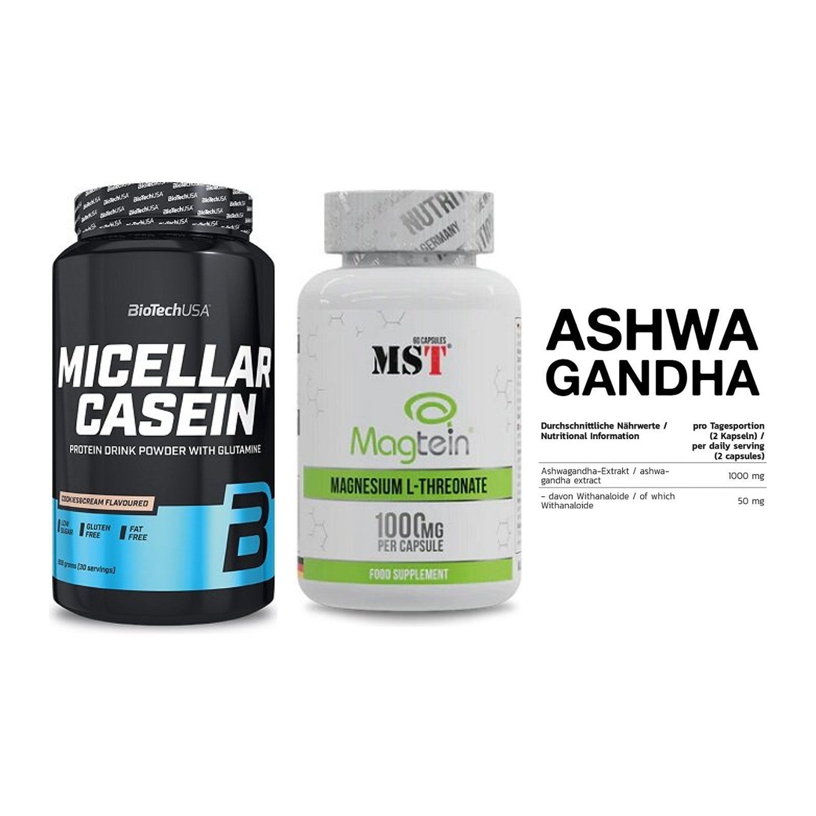 Schlaf & Erholung: BioTech Micella + MST Magnesium + INLEAD Ashwagan – alle enthaltenen Artikel