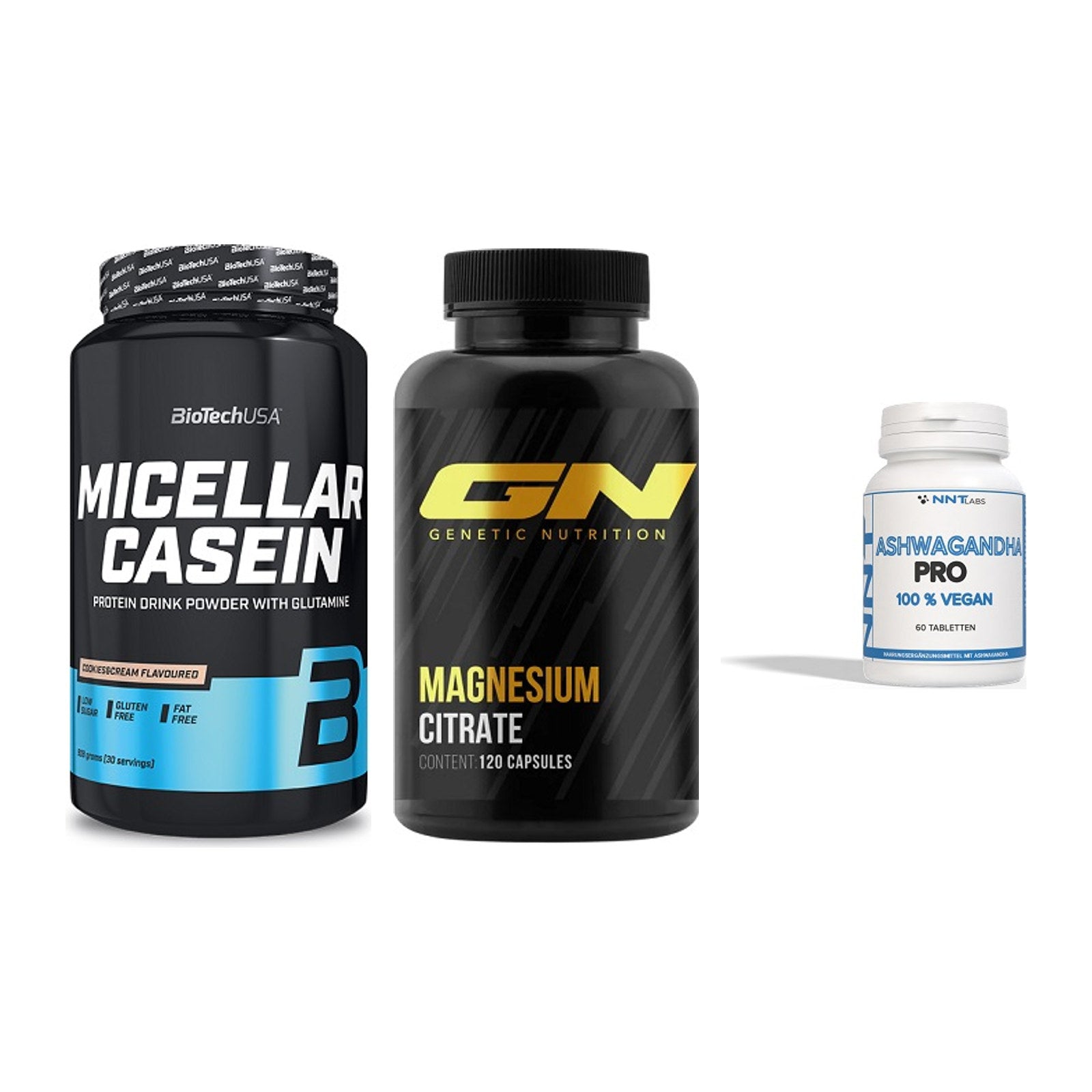Schlaf & Erholung: BioTech Micella + GN Magnesium + NNT Ashwagandha – alle enthaltenen Artikel