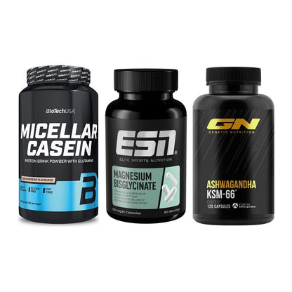 Schlaf & Erholung: BioTech Micella + ESN Magnesium + GN Ashwagandha – alle enthaltenen Artikel