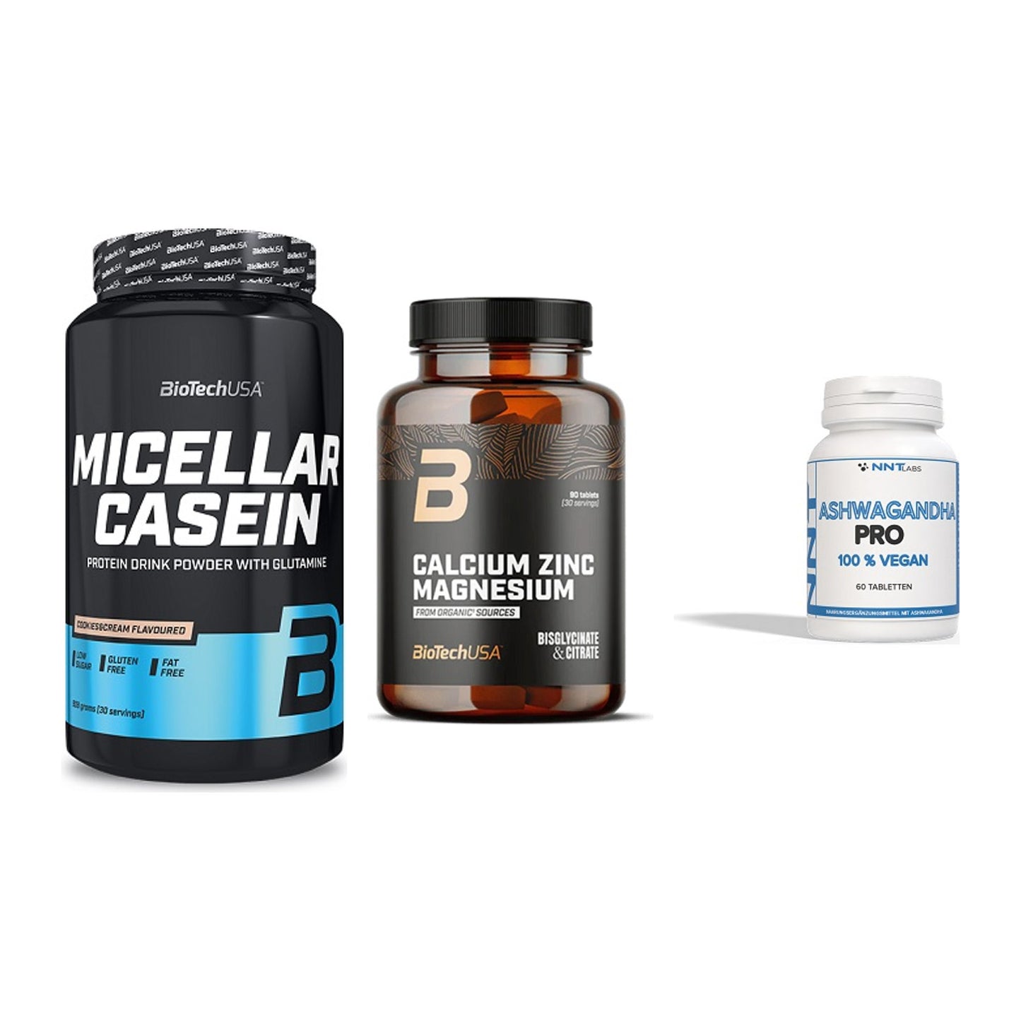 Schlaf & Erholung: BioTech Micella + BioTech Calcium + NNT Ashwagandha – alle enthaltenen Artikel