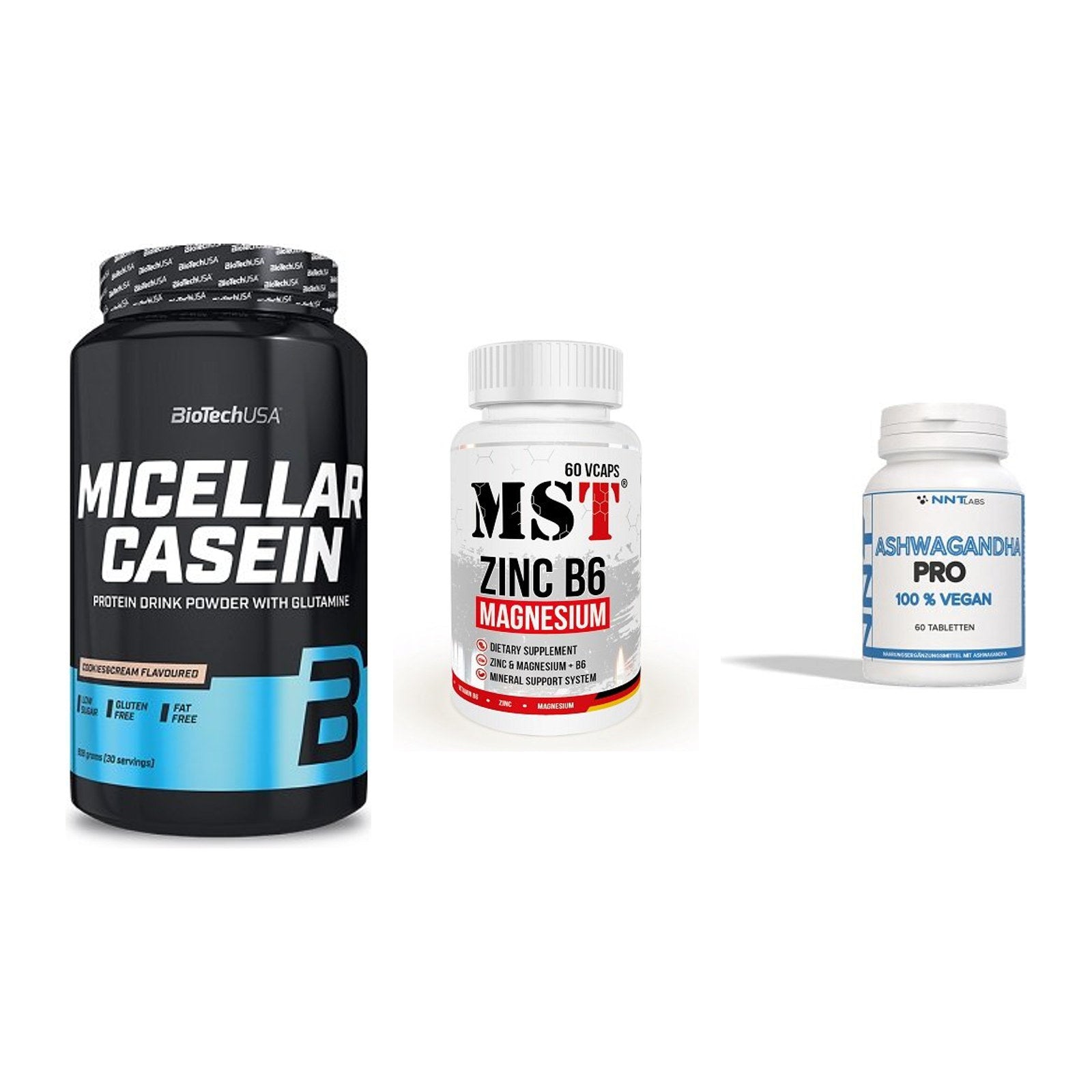 Schlaf & Erholung: BioTech Micella + MST Zinc + NNT Ashwagandha – alle enthaltenen Artikel