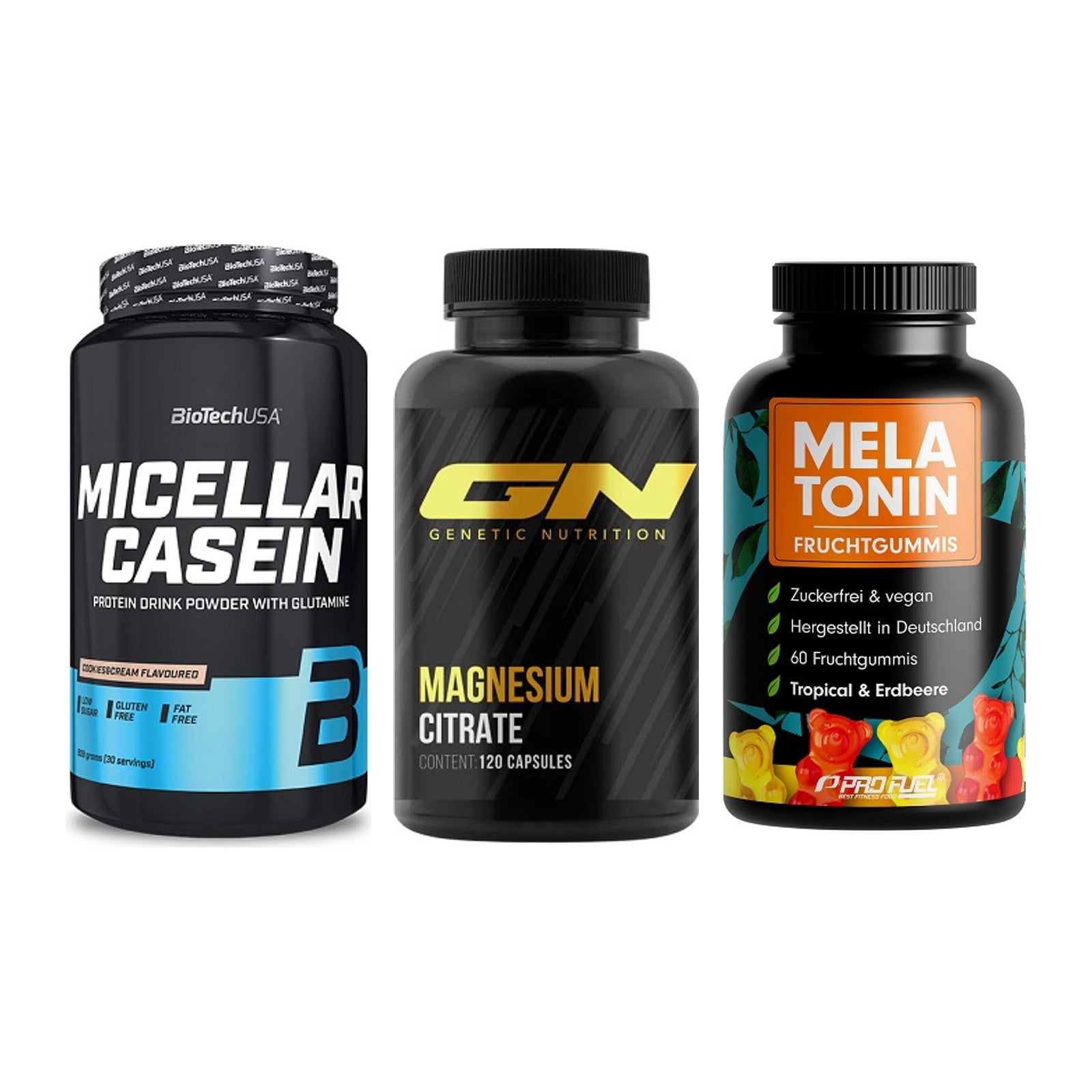 Schlaf & Erholung: BioTech Micella + GN Magnesium + ProFuel Melaton – alle enthaltenen Artikel