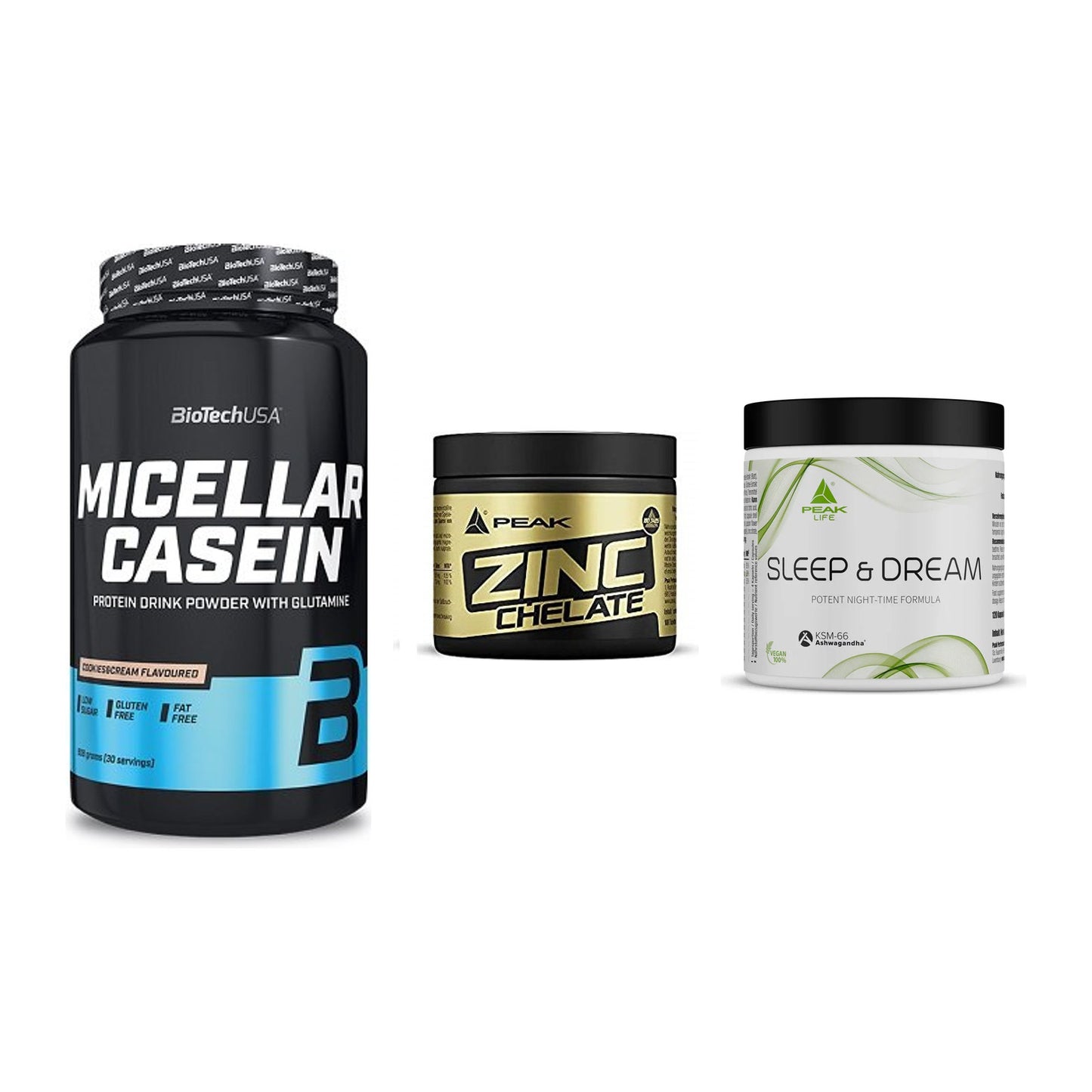 Schlaf & Erholung: BioTech Micella + Peak Zink + Peak Sleep – alle enthaltenen Artikel