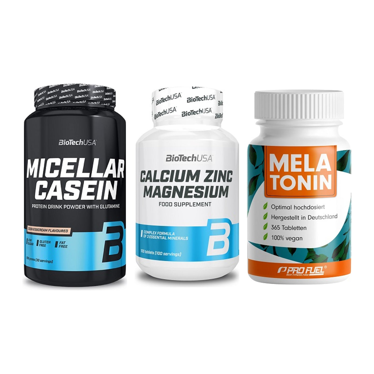 Schlaf & Erholung: BioTech Micella + BioTech Calcium + ProFuel Melaton – alle enthaltenen Artikel