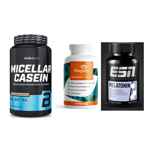 Schlaf & Erholung: BioTech Micella + ProFuel Magnesi + ESN Melatonin – alle enthaltenen Artikel