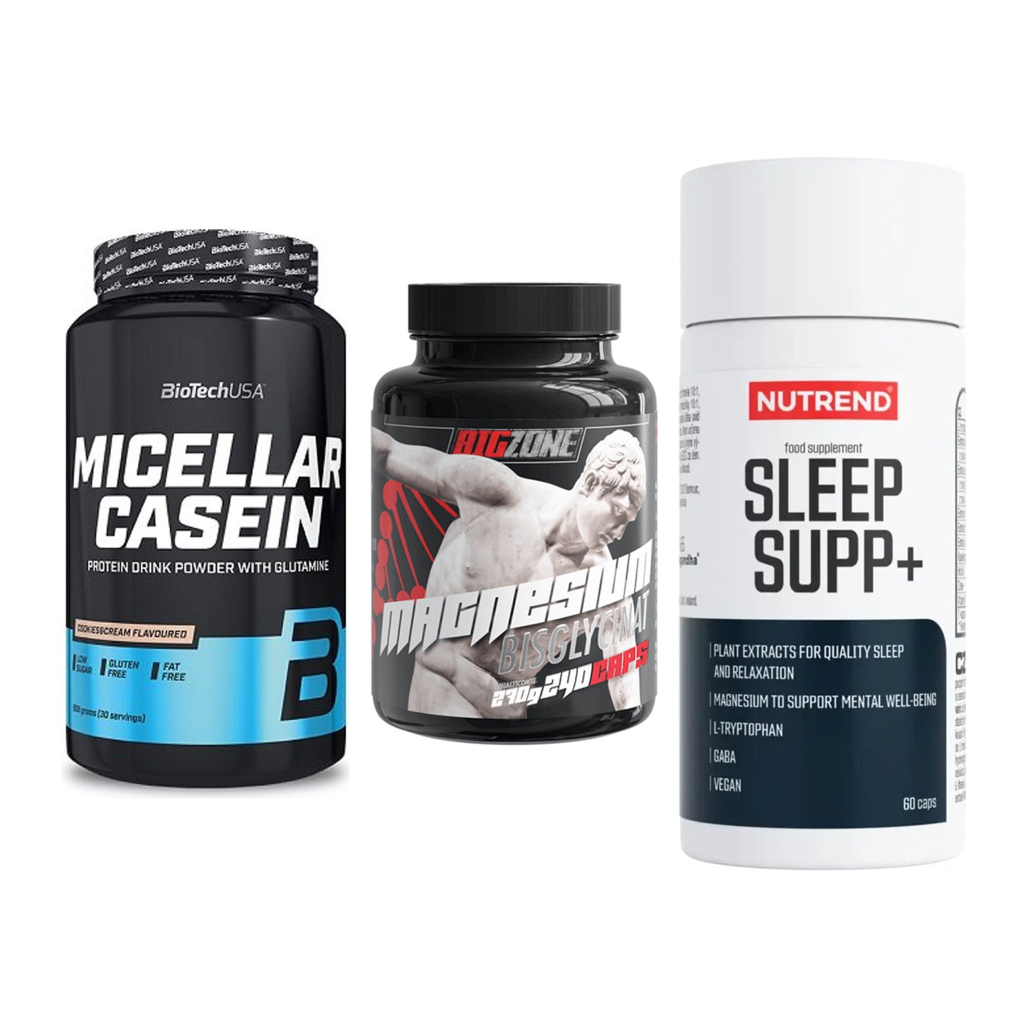 Schlaf & Erholung: BioTech Micella + Big Zone + Nutrend Sleep – alle enthaltenen Artikel