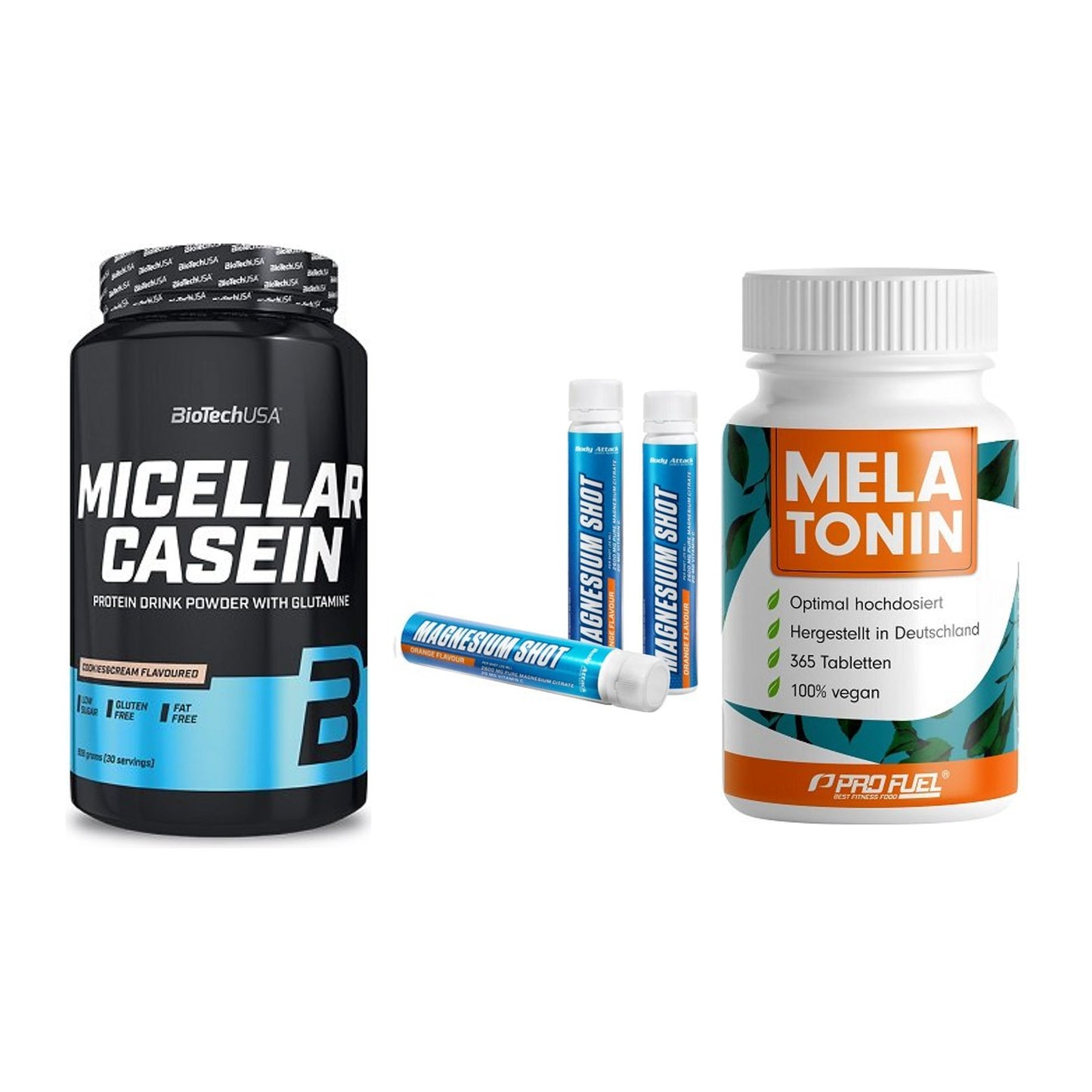 Schlaf & Erholung: BioTech Micella + Body Attack + ProFuel Melaton – alle enthaltenen Artikel
