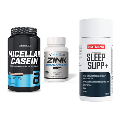 Schlaf & Erholung: BioTech Micella + NNT Zink 50mg + Nutrend Sleep – alle enthaltenen Artikel