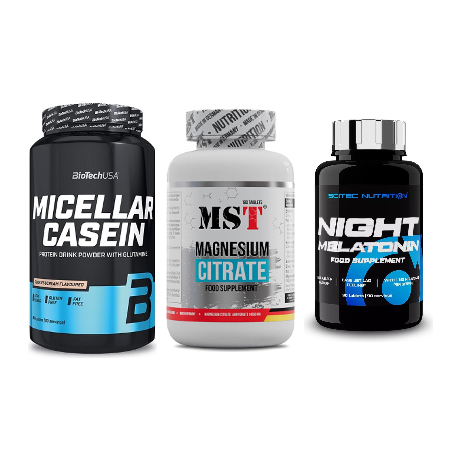 Schlaf & Erholung: BioTech Micella + MST Magnesium + Scitec Night – alle enthaltenen Artikel