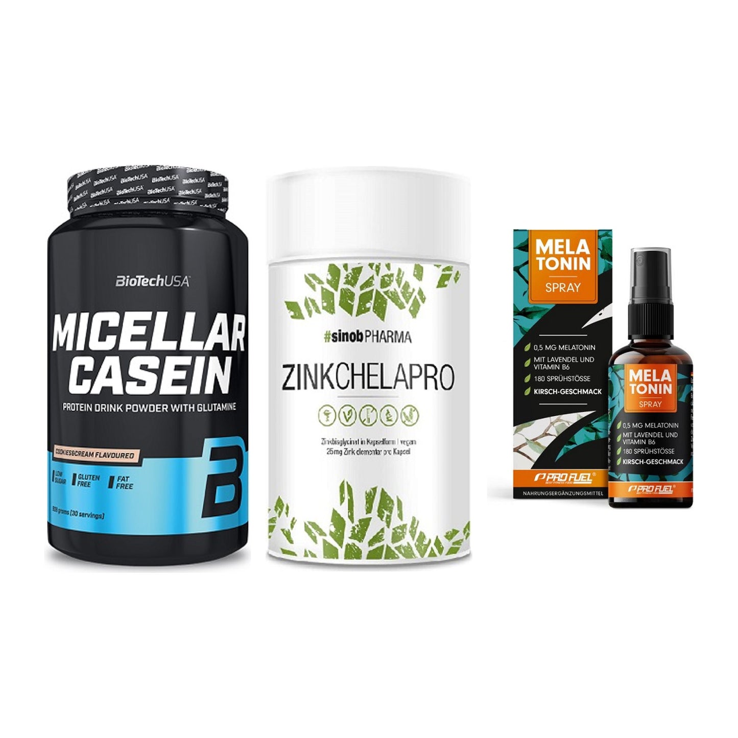 Schlaf & Erholung: BioTech Micella + Sinob Zink + ProFuel Melaton – alle enthaltenen Artikel