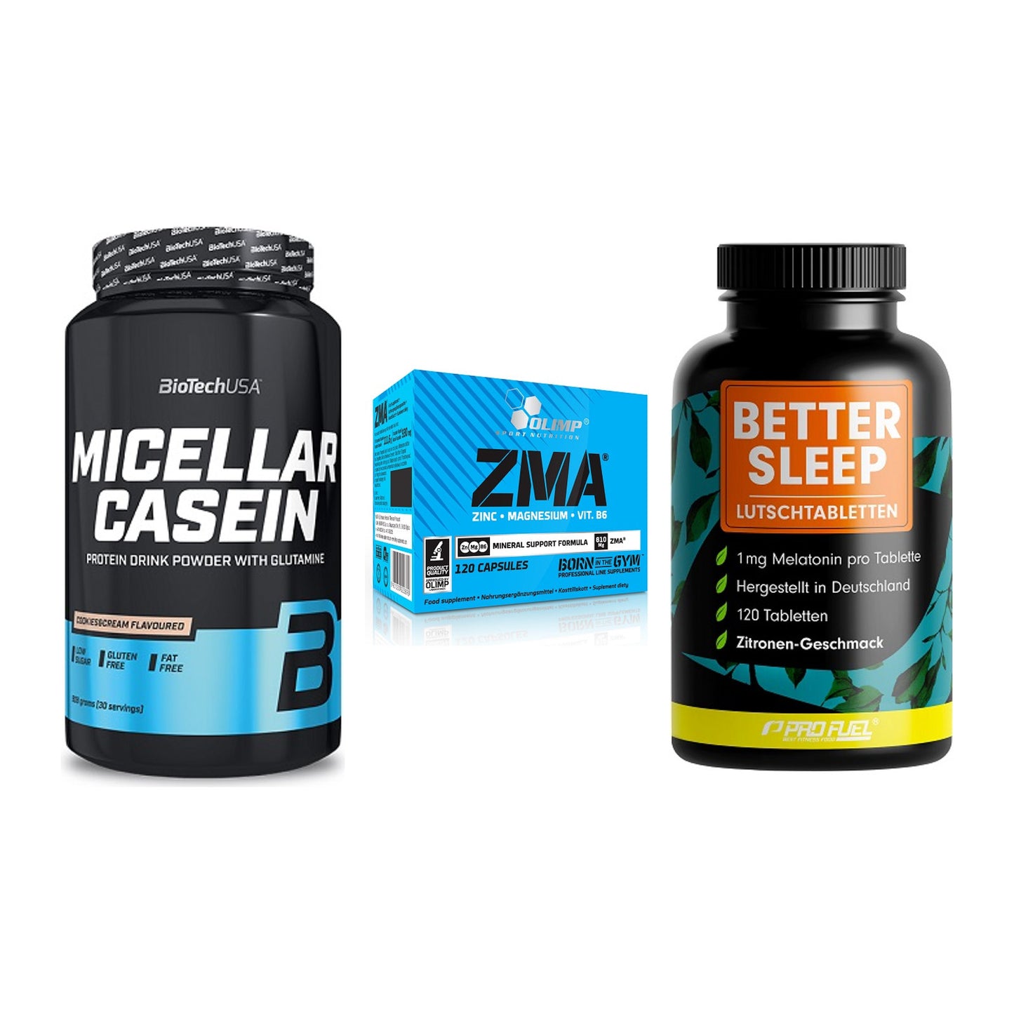 Schlaf & Erholung: BioTech Micella + Olimp ZMA + ProFuel Melaton – alle enthaltenen Artikel