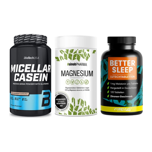 Schlaf & Erholung: BioTech Micella + Sinob Magnesium + ProFuel Melaton – alle enthaltenen Artikel