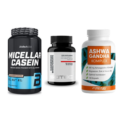Schlaf & Erholung: BioTech Micella + Scitec Magnesiu + ProFuel Ashwaga – alle enthaltenen Artikel