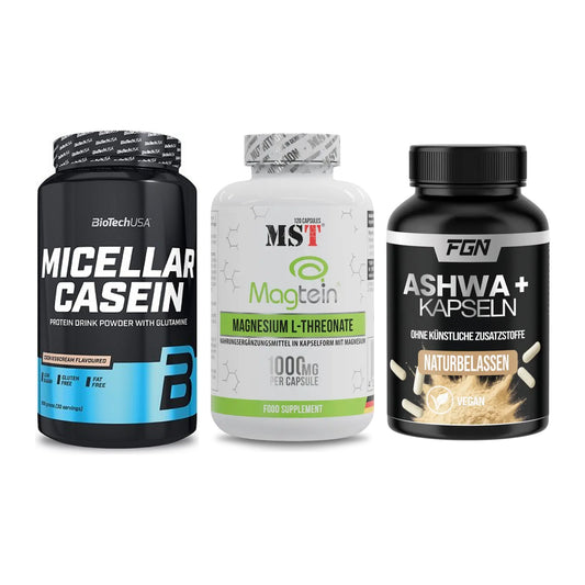 Schlaf & Erholung: BioTech Micella + MST Magnesium + FGN Ashwagandha – alle enthaltenen Artikel