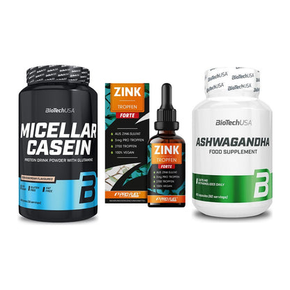 Schlaf & Erholung: BioTech Micella + ProFuel Zink + BioTech Ashwaga – alle enthaltenen Artikel