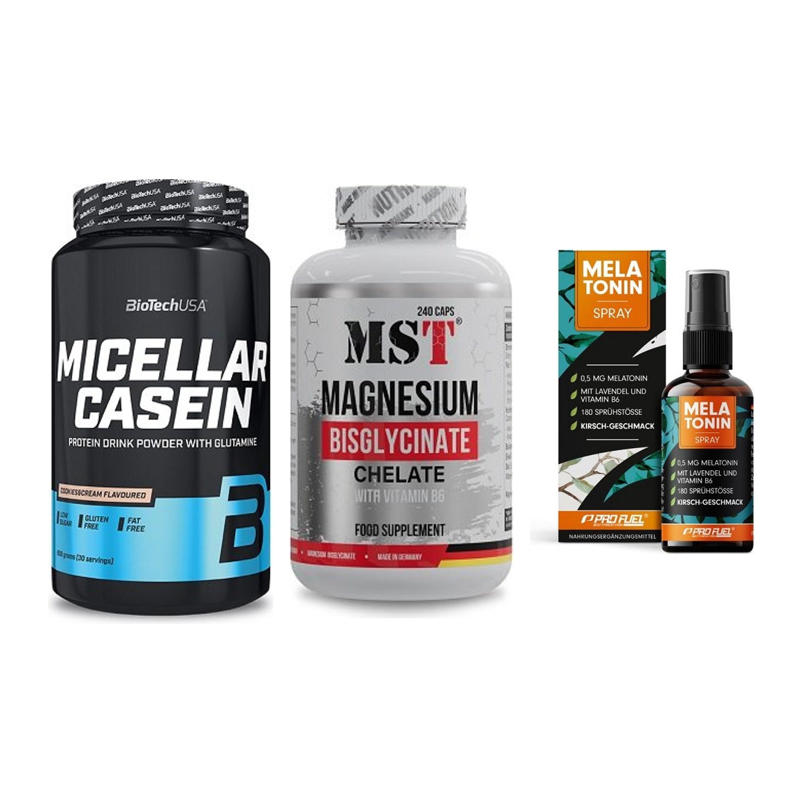 Schlaf & Erholung: BioTech Micella + MST Magnesium + ProFuel Melaton – alle enthaltenen Artikel