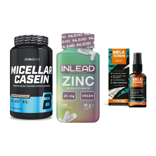 Schlaf & Erholung: BioTech Micella + INLEAD Zink + ProFuel Melaton – alle enthaltenen Artikel